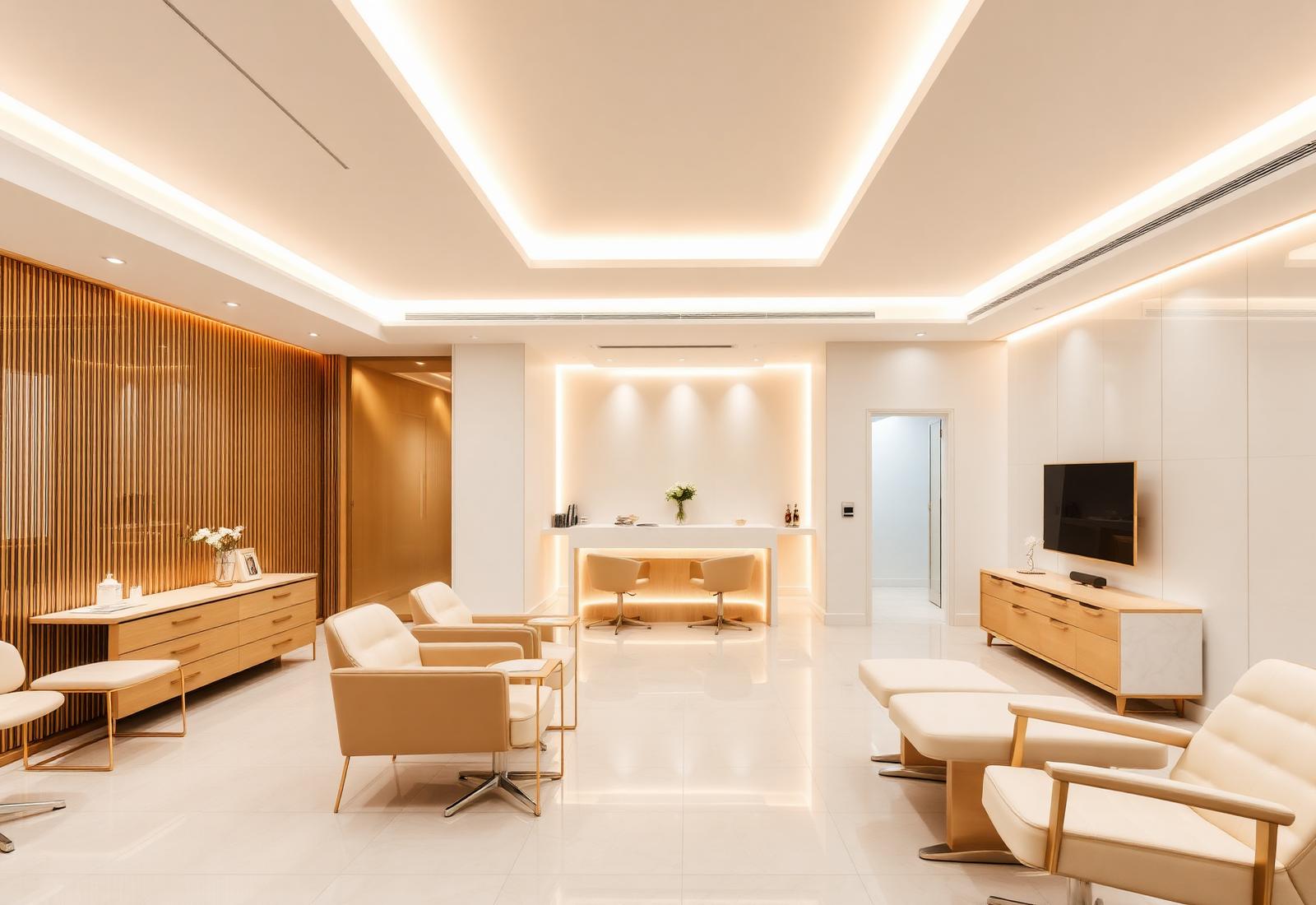 Recepção luxuosa da Clínica MK Borges
